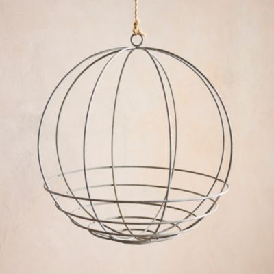 Zinc Sphere Hanging Basket, 28" Terrain