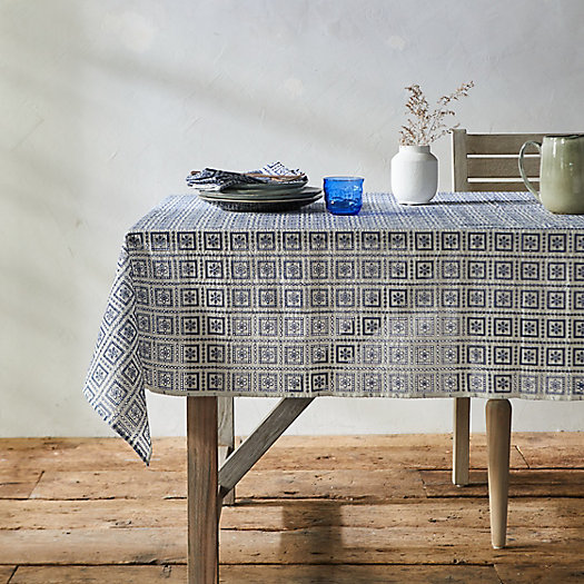 View larger image of Eyelet Tile Tablecloth