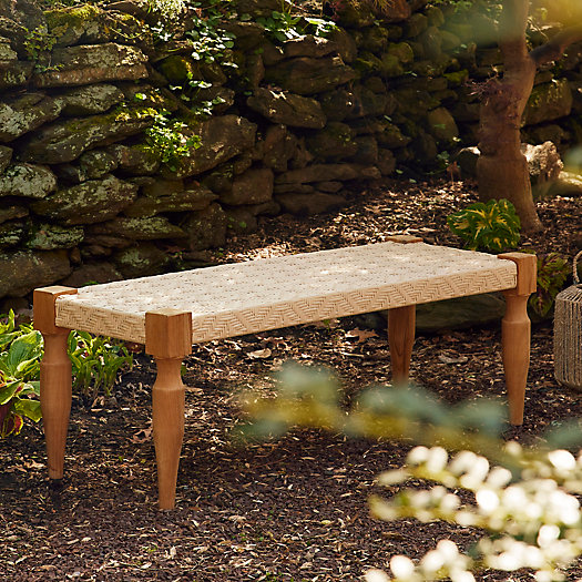 View larger image of Woven Teak Bench