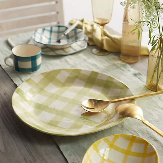 View larger image of Gingham Serving Platter, Round