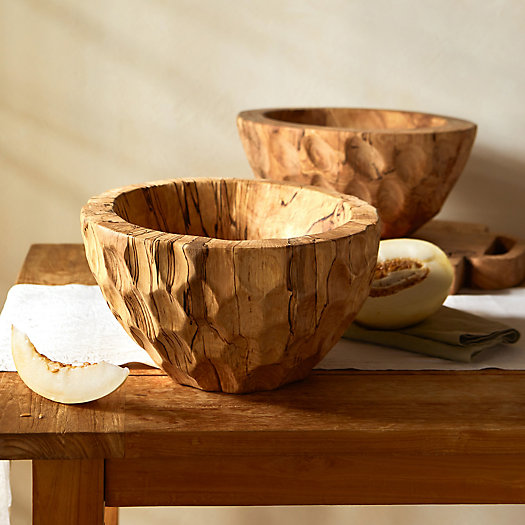 View larger image of Dimpled Reclaimed Wood Serving Bowl