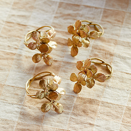 View larger image of Clover Napkin Rings, Set of 4