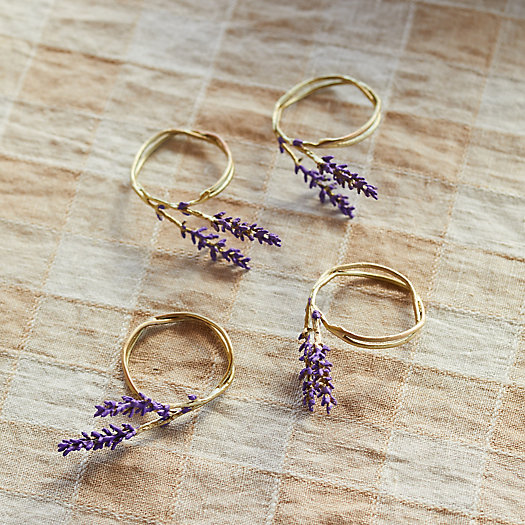 View larger image of Lavender Napkin Rings, Set of 4