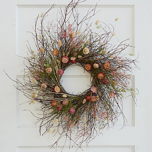 View larger image of Preserved Caspia, Strawflower + Spanish Moss Wreath