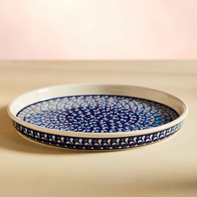 Azure Tile Serving Plate, Small
