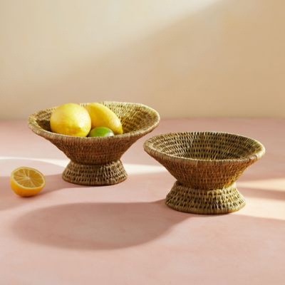 Woven Footed Bowl