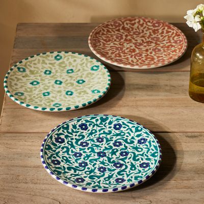 Flower + Vine Ceramic Plate