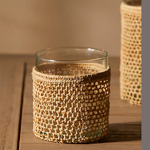 View larger image of Raffia Wrapped Glass