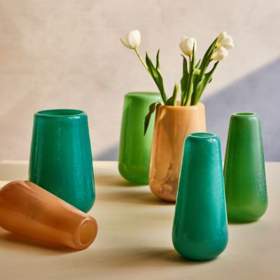Organic Shaped Pastel Glass Vase