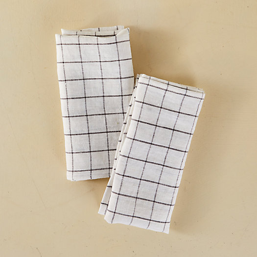 View larger image of Windowpane Linen Napkins, Set of 2