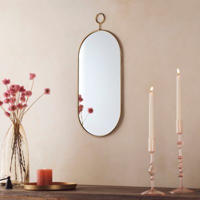 Oval Mirror in Gold Frame