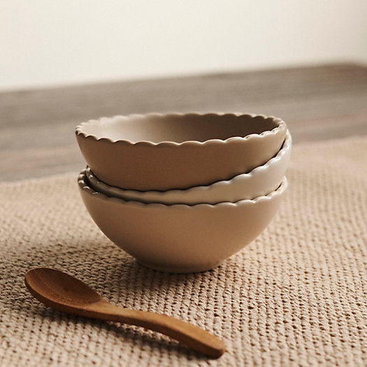 View larger image of Scallop Edge Pinch Bowls, Set of 3