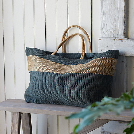 View larger image of Color Block Jute Market Tote