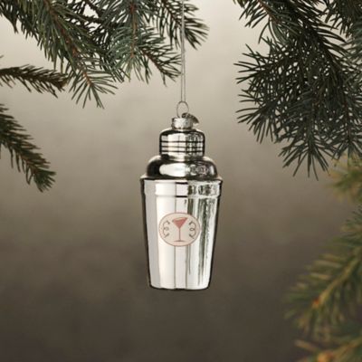 Cocktail Shaker Glass Ornament