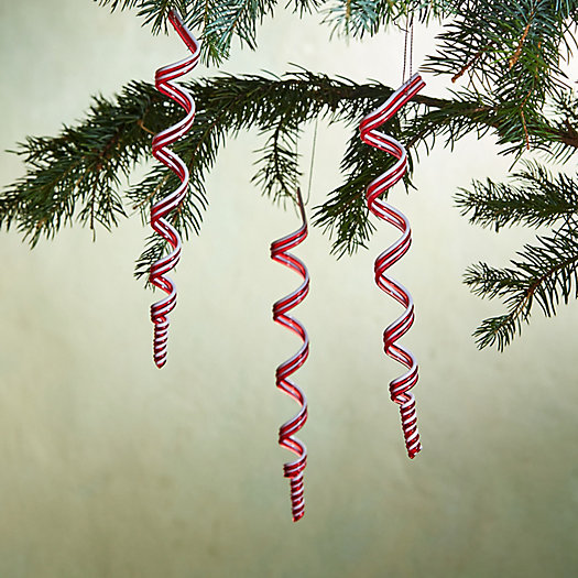 View larger image of Candy Cane Swizzle Ornaments, Set of 3