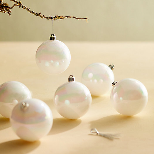 View larger image of Shatterproof Plastic Globe Ornaments, Set of 6