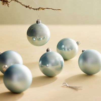 Shatterproof Glass Globe Ornaments, Set of 6