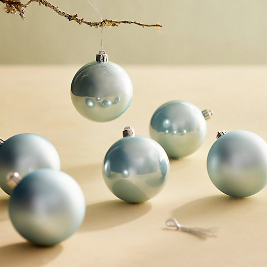View larger image of Shatterproof Plastic Globe Ornaments, Set of 6