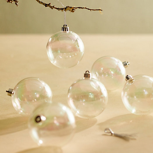 View larger image of Shatterproof Glass Globe Ornaments, Set of 6