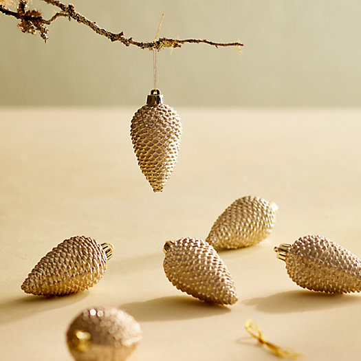 View larger image of Pinecone Shatterproof Ornaments, Set of 6