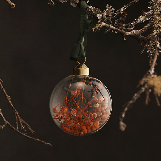 View larger image of Preserved Floral Glass Globe Ornament