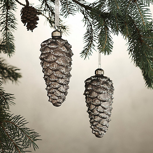 View larger image of Metallic Pinecone Ornaments, Set of 2