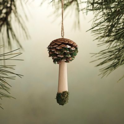 Pinecone Mushroom Ornament