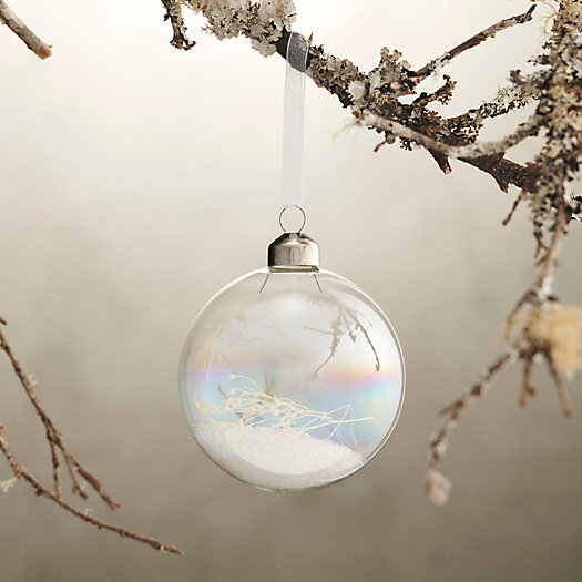 View larger image of Floral Filled Iridescent Globe Ornament