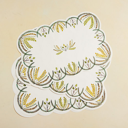 View larger image of Scalloped Recycled Paper Placemats, Set of 12