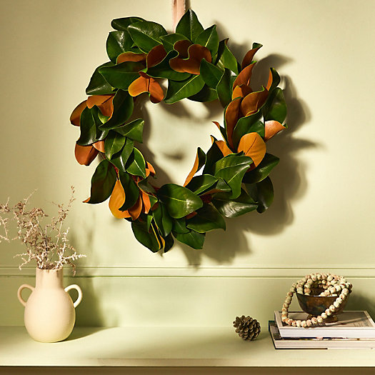 View larger image of Faux Magnolia Leaf Wreath