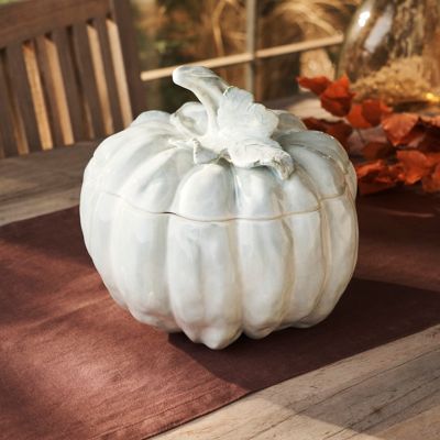 Pumpkin Ceramic Tureen, Medium