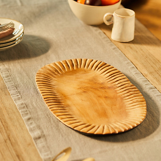 View larger image of Carved Teak Serving Platter