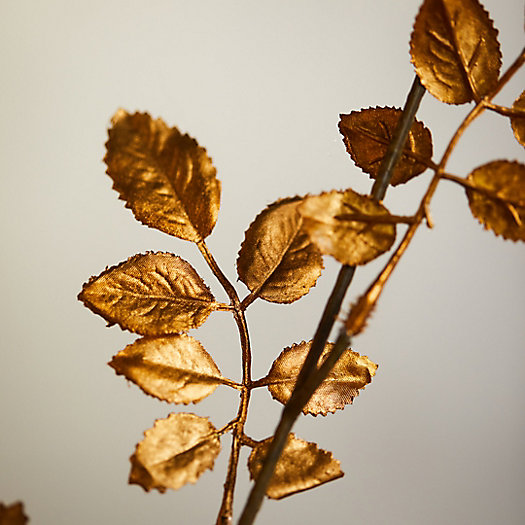 View larger image of Faux Leafy Spray, Gold