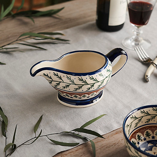 View larger image of Evergreen Branch Ceramic Gravy Boat