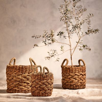 Woven Dry Basket Planters