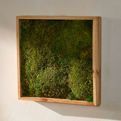 Live Mood Moss Wall Art, Recycled Chopstick Frame