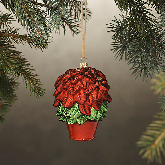 View larger image of Poinsettia Glass Ornament