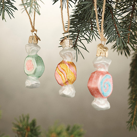 View larger image of Taffy Candy Glass Ornaments, Set of 3