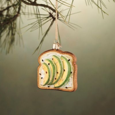 Avocado Toast Glass Ornament
