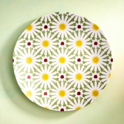 Melamine Dinner Plate, Yellow Sunburst
