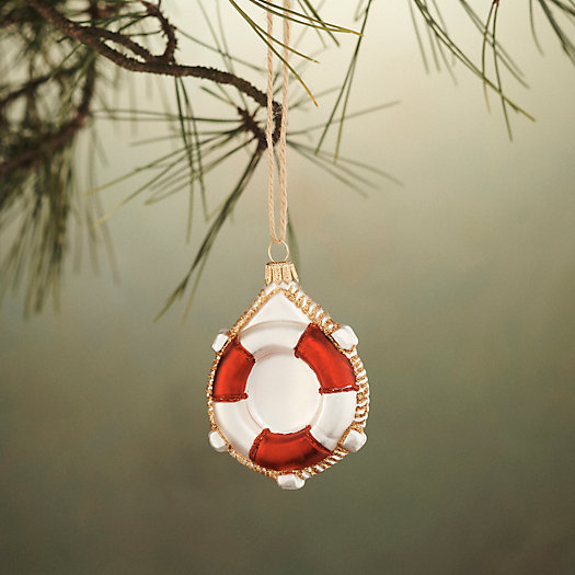 View larger image of Life Preserver Glass Ornament