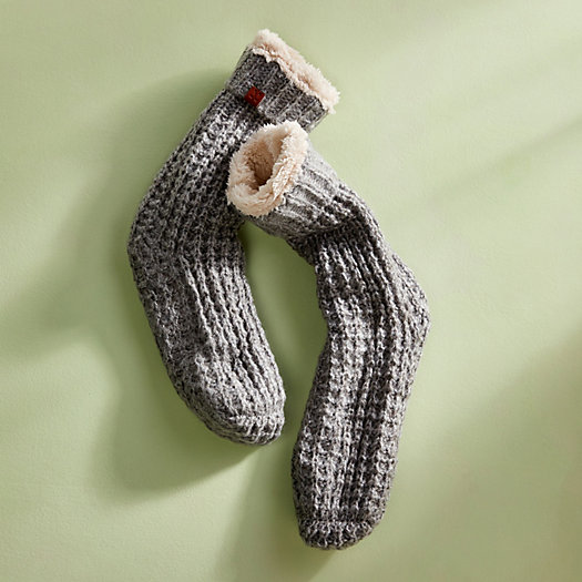 View larger image of Fisherman Fleece Lined Slipper Socks