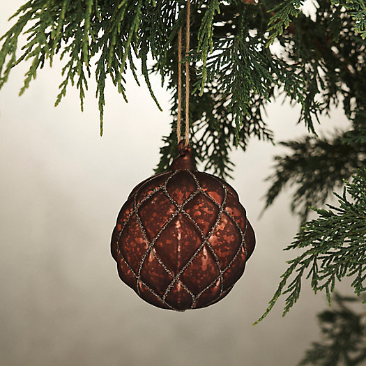 View larger image of Metallic Ruby Textured Glass Globe Ornament