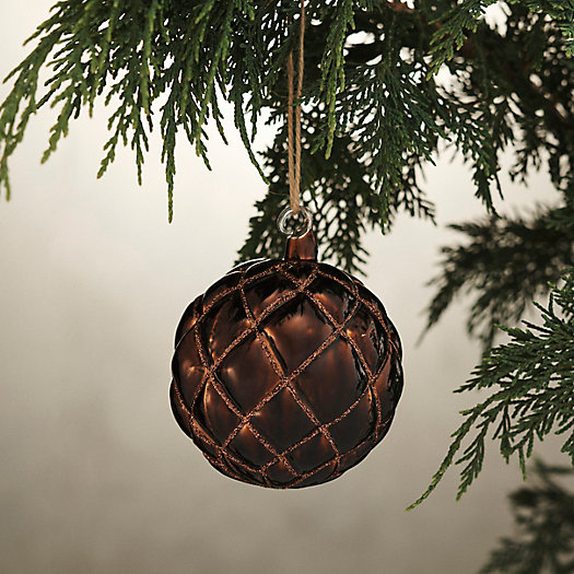View larger image of Diamond Textured Glass Globe Ornament