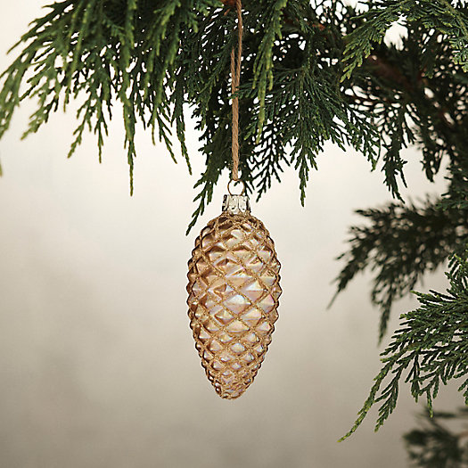 View larger image of Iridescent Gold Pinecone Glass Ornament