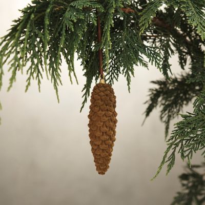 Velvet Slim Pinecone Ornament