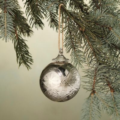 Silvered Glass Globe Ornament