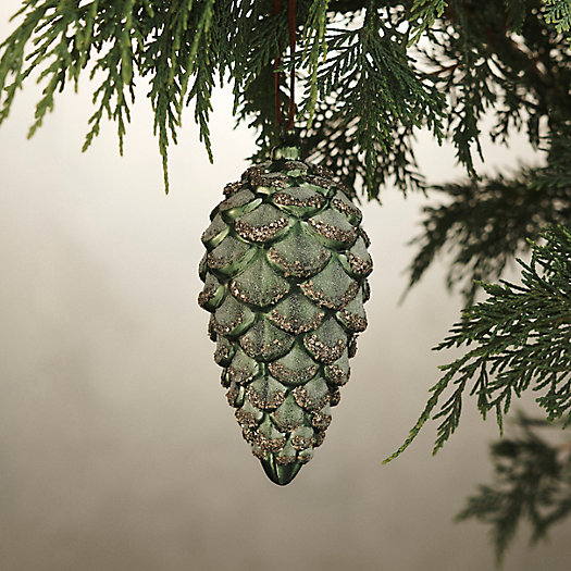 View larger image of Iced Glitter Green Pinecone Ornament