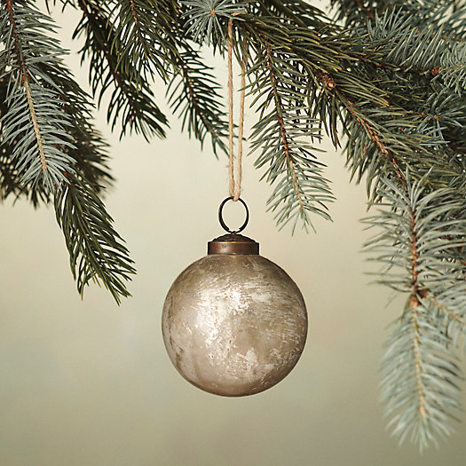 View larger image of Silvery Gray Glass Globe Ornament