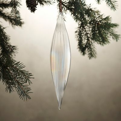 Iridescent Glass Drop Ornament